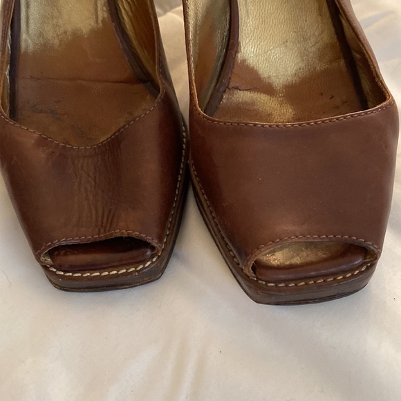 Prada sling back peep toe shoes - Picture 3 of 14